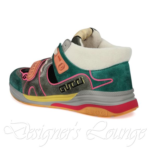 ⚡️SOLD! NEW GUCCI Men's Ultrapace Mid Top Suede Leather Sneakers 8 US / 7.5 G - Picture 8 of 12